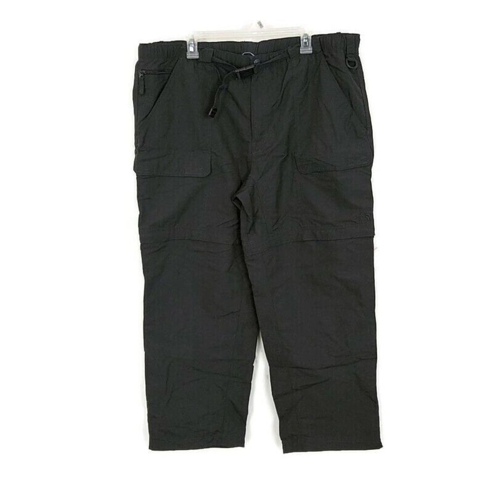 The North Face Mens sz XXL Short Pants Zip Off Leg Cargo Pockets Gray